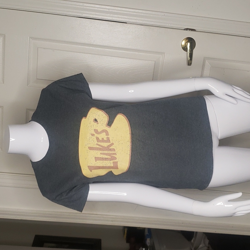 Gilmore Girls TV Show Luke's Diner Gray T-Shirt Size Small